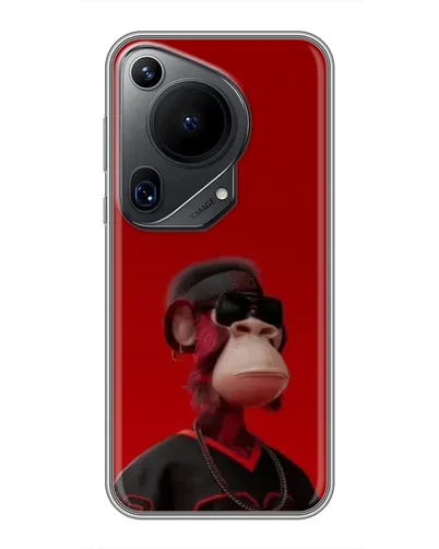 Чехол для Huawei Pura 70 Ultra с картинкой «Bored Ape в красном» Чехол для Huawei Pura 70 Ultra с картинкой «Bored Ape в красном»