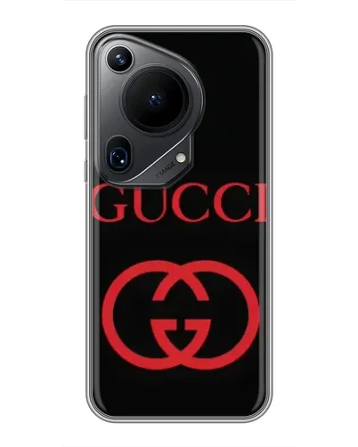 Чехол для Huawei Pura 70 Ultra с картинкой «Gucci — красный логотип»