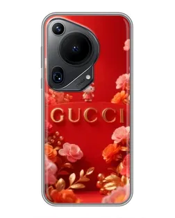 Чехол для Huawei Pura 70 Ultra с картинкой «Gucci — золотой сад»