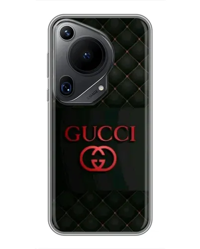Чехол для Huawei Pura 70 Ultra с картинкой «Gucci — стеганый черный»