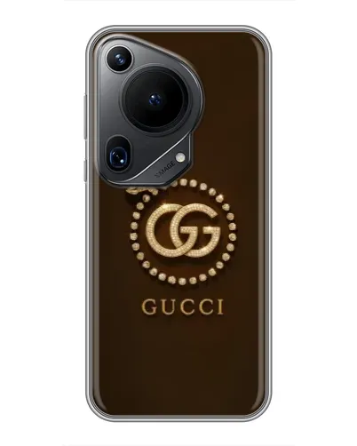 Чехол для Huawei Pura 70 Ultra с картинкой «Gucci — золотая бабочка»