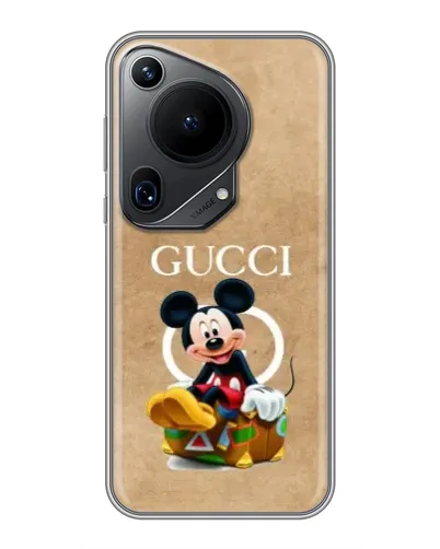 Чехол для Huawei Pura 70 Ultra с картинкой «Микки Маус Gucci — крафт»