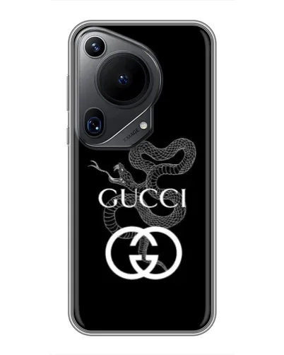 Чехол для Huawei Pura 70 Ultra с картинкой «Gucci — серебряная змея»