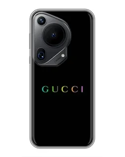 Чехол для Huawei Pura 70 Ultra с картинкой «Gucci — неоновый минимализм»