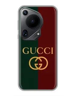 Чехол для Huawei Pura 70 Ultra с картинкой «Gucci — темно-зеленый градиент»