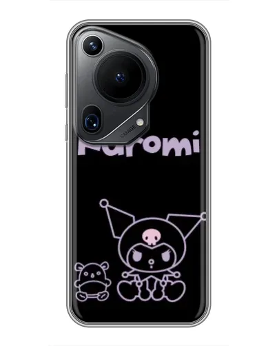 Чехол для Huawei Pura 70 Ultra с картинкой «Kuromi — черный минимализм» Чехол для Huawei Pura 70 Ultra с картинкой «Kuromi — черный минимализм»