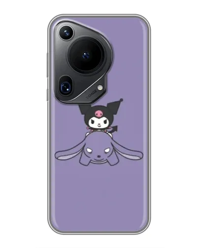 Чехол для Huawei Pura 70 Ultra с картинкой «Kuromi на лиловом фоне» Чехол для Huawei Pura 70 Ultra с картинкой «Kuromi на лиловом фоне»