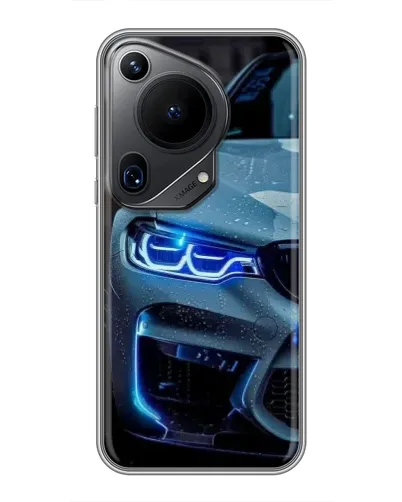Чехол для Huawei Pura 70 Ultra с картинкой «Взгляд BMW с синими фарами» Чехол для Huawei Pura 70 Ultra с картинкой «Взгляд BMW с синими фарами»