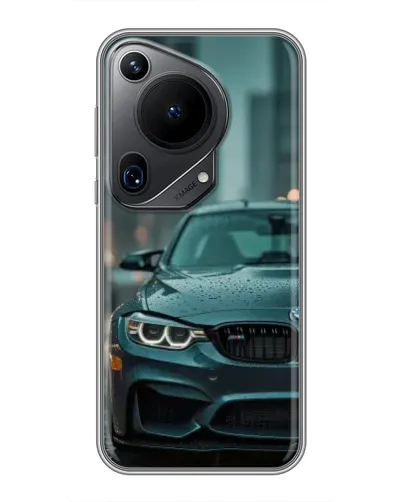 Чехол для Huawei Pura 70 Ultra с картинкой «BMW в огнях города» Чехол для Huawei Pura 70 Ultra с картинкой «BMW в огнях города»