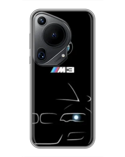 Чехол для Huawei Pura 70 Ultra с картинкой «Минималистичный принт BMW M3» Чехол для Huawei Pura 70 Ultra с картинкой «Минималистичный принт BMW M3»