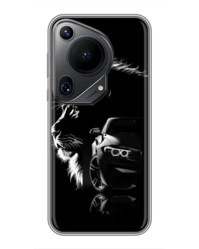 Чехол для Huawei Pura 70 Ultra с картинкой «BMW и лев» Чехол для Huawei Pura 70 Ultra с картинкой «BMW и лев»