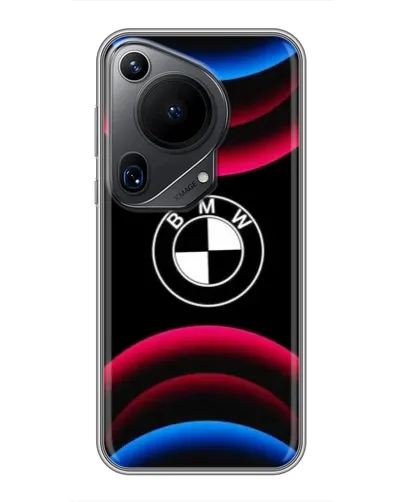 Чехол для Huawei Pura 70 Ultra с картинкой «Логотип BMW и неоновые дуги» Чехол для Huawei Pura 70 Ultra с картинкой «Логотип BMW и неоновые дуги»