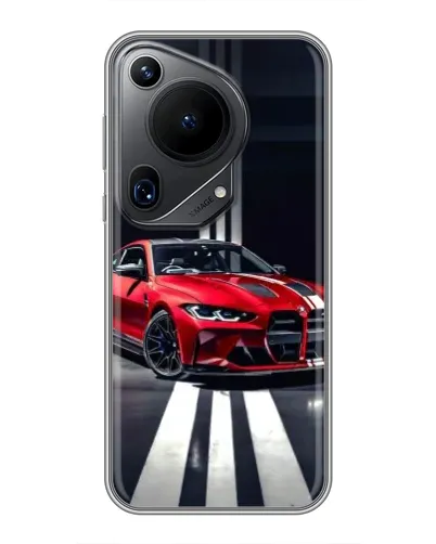 Чехол для Huawei Pura 70 Ultra с картинкой «Красная BMW на дороге» Чехол для Huawei Pura 70 Ultra с картинкой «Красная BMW на дороге»