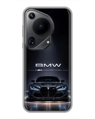 Чехол для Huawei Pura 70 Ultra с картинкой «BMW сквозь ночной город» Чехол для Huawei Pura 70 Ultra с картинкой «BMW сквозь ночной город»