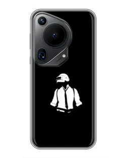 Чехол для Huawei Pura 70 Ultra с картинкой «PUBG — белый шлем» Чехол для Huawei Pura 70 Ultra с картинкой «PUBG — белый шлем»