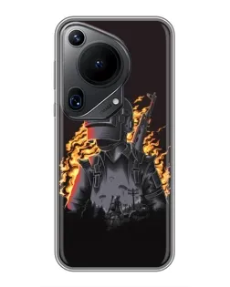 Чехол для Huawei Pura 70 Ultra с картинкой «PUBG — огненный силуэт» Чехол для Huawei Pura 70 Ultra с картинкой «PUBG — огненный силуэт»