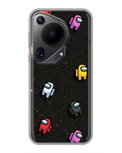 Чехол для Huawei Pura 70 Ultra с картинкой «Космический паттерн Among Us»