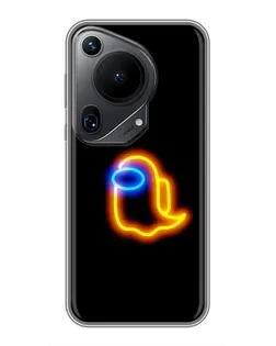 Чехол для Huawei Pura 70 Ultra с картинкой «Among Us неоновое сияние»