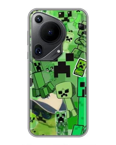 Чехол для Huawei Pura 70 Ultra с картинкой «Криперы Minecraft» Чехол для Huawei Pura 70 Ultra с картинкой «Криперы Minecraft»