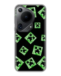 Чехол для Huawei Pura 70 Ultra с картинкой «Паттерн с криперами» Чехол для Huawei Pura 70 Ultra с картинкой «Паттерн с криперами»