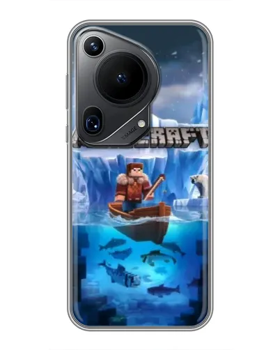 Чехол для Huawei Pura 70 Ultra с картинкой «Minecraft ледяной мир» Чехол для Huawei Pura 70 Ultra с картинкой «Minecraft ледяной мир»