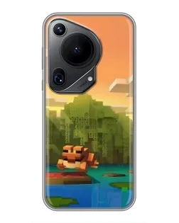 Чехол для Huawei Pura 70 Ultra с картинкой «Майнкрафт закат солнца» Чехол для Huawei Pura 70 Ultra с картинкой «Майнкрафт закат солнца»