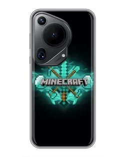 Чехол для Huawei Pura 70 Ultra с картинкой «Minecraft Diamond лого» Чехол для Huawei Pura 70 Ultra с картинкой «Minecraft Diamond лого»