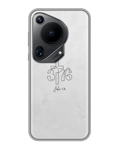 Чехол для Huawei Pura 70 Ultra с картинкой «Иоанна 3:16 Крест»