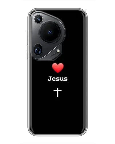 Чехол для Huawei Pura 70 Ultra с картинкой «Сердце - Jesus»
