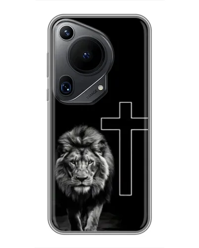 Чехол для Huawei Pura 70 Ultra с картинкой «Лев и Крест»
