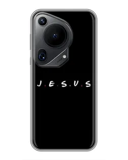 Чехол для Huawei Pura 70 Ultra с картинкой «Точки веры J.E.S.U.S.»