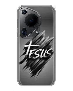 Чехол для Huawei Pura 70 Ultra с картинкой «Надпись Jesus Graffiti»