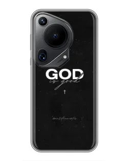 Чехол для Huawei Pura 70 Ultra с картинкой «GOD — Бог над всем»