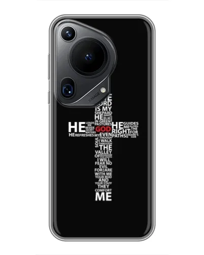 Чехол для Huawei Pura 70 Ultra с картинкой «Текстовый крест» Чехол для Huawei Pura 70 Ultra с картинкой «Текстовый крест»