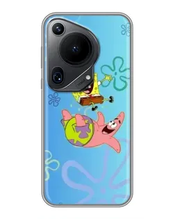 Чехол для Huawei Pura 70 Ultra с картинкой «Спанч Боб и Патрик»