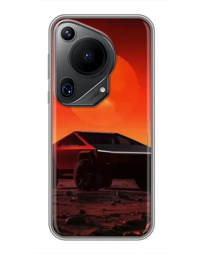 Чехол для Huawei Pura 70 Ultra с картинкой «Cybertruck на Марсе»