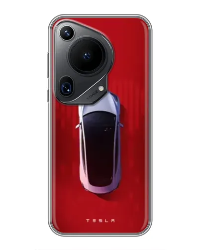 Чехол для Huawei Pura 70 Ultra с картинкой «Tesla Top View»