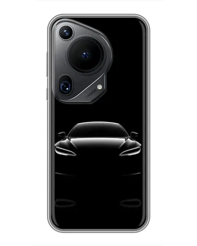 Чехол для Huawei Pura 70 Ultra с картинкой «Силуэт Tesla Night»