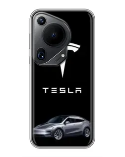 Чехол для Huawei Pura 70 Ultra с картинкой «Tesla Model Y» Чехол для Huawei Pura 70 Ultra с картинкой «Tesla Model Y»
