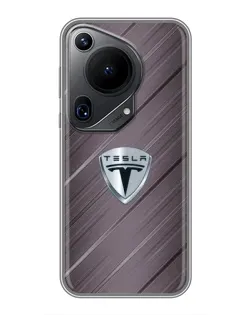 Чехол для Huawei Pura 70 Ultra с картинкой «Металлическая текстура Tesla» Чехол для Huawei Pura 70 Ultra с картинкой «Металлическая текстура Tesla»