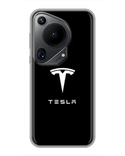 Чехол для Huawei Pura 70 Ultra с картинкой «Tesla White Logo»