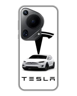 Чехол для Huawei Pura 70 Ultra с картинкой «Tesla White Style» Чехол для Huawei Pura 70 Ultra с картинкой «Tesla White Style»
