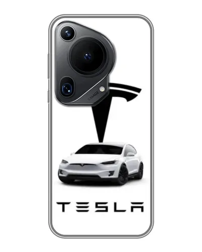 Чехол для Huawei Pura 70 Ultra с картинкой «Tesla White Style»