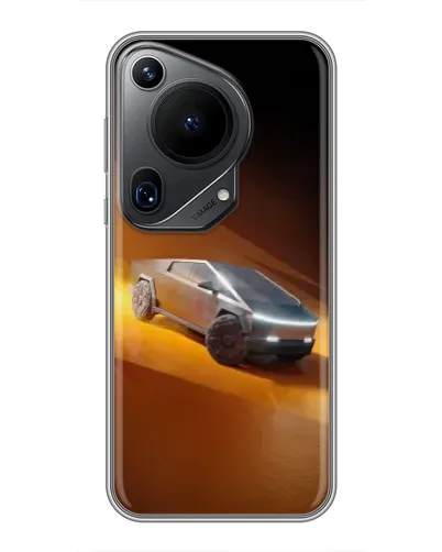 Чехол для Huawei Pura 70 Ultra с картинкой «Cybertruck в пустыне»