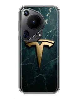 Чехол для Huawei Pura 70 Ultra с картинкой «Мраморная Tesla Gold» Чехол для Huawei Pura 70 Ultra с картинкой «Мраморная Tesla Gold»