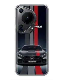 Чехол для Huawei Pura 70 Ultra с картинкой «Mercedes — белый карбон»