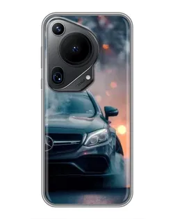 Чехол для Huawei Pura 70 Ultra с картинкой «Mercedes — ночной город» Чехол для Huawei Pura 70 Ultra с картинкой «Mercedes — ночной город»