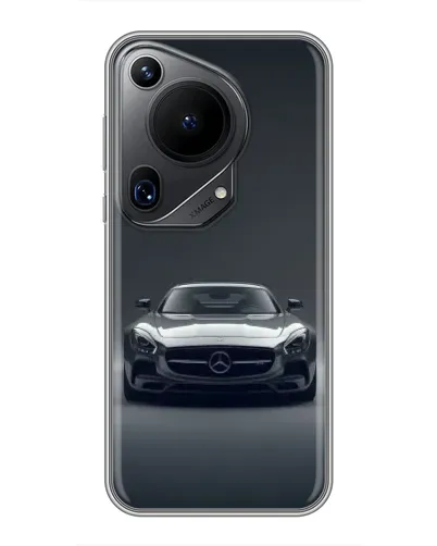 Чехол для Huawei Pura 70 Ultra с картинкой «Mercedes на черном» Чехол для Huawei Pura 70 Ultra с картинкой «Mercedes на черном»