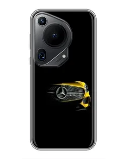 Чехол для Huawei Pura 70 Ultra с картинкой «Mercedes — ретро стиль»