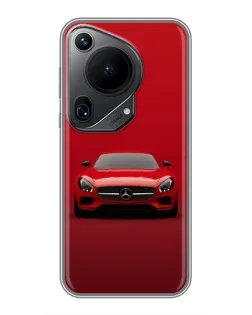 Чехол для Huawei Pura 70 Ultra с картинкой «Красный Mercedes AMG»